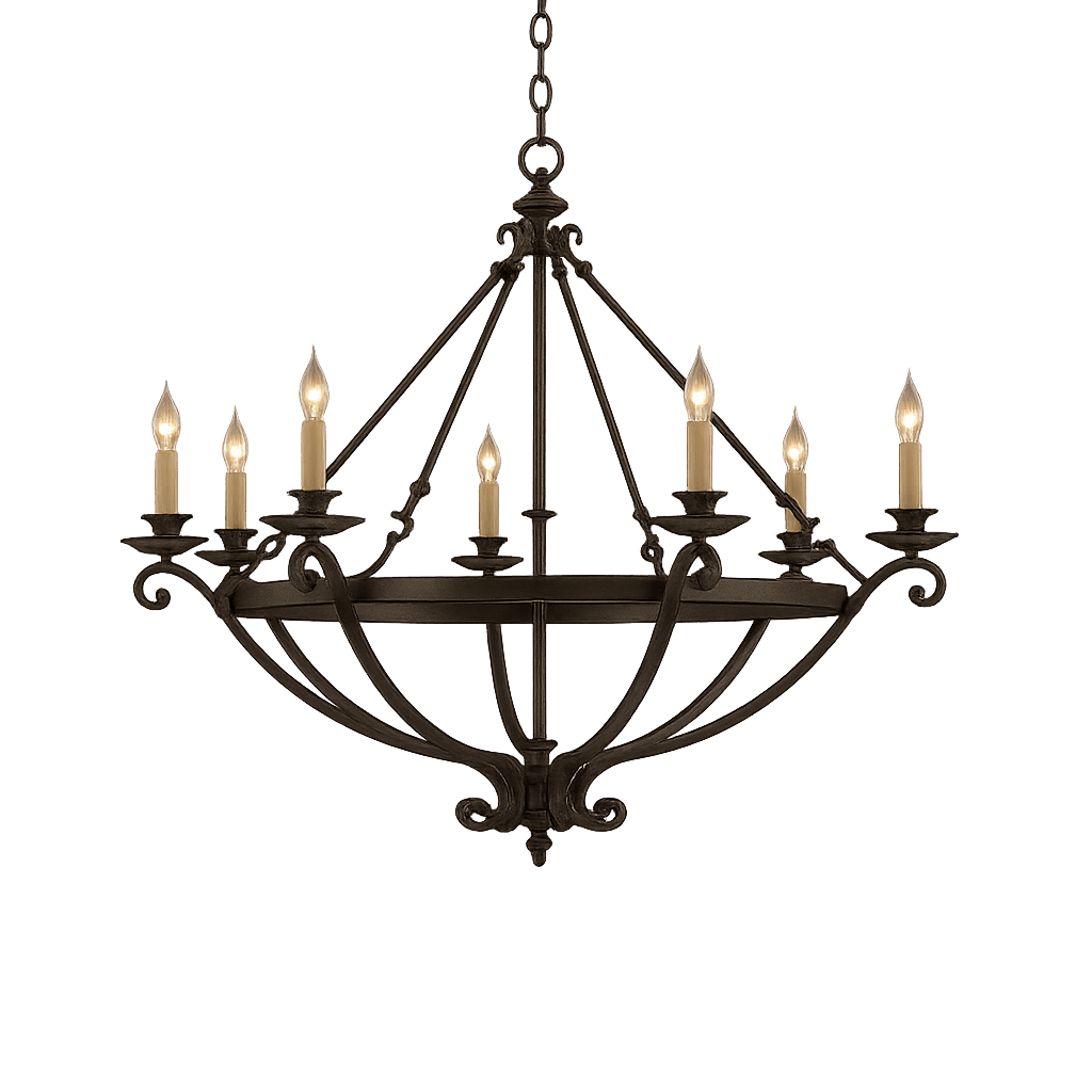 Wrought Iron Chandelier - Well Traveled Home™ - Well Traveled Home™ -