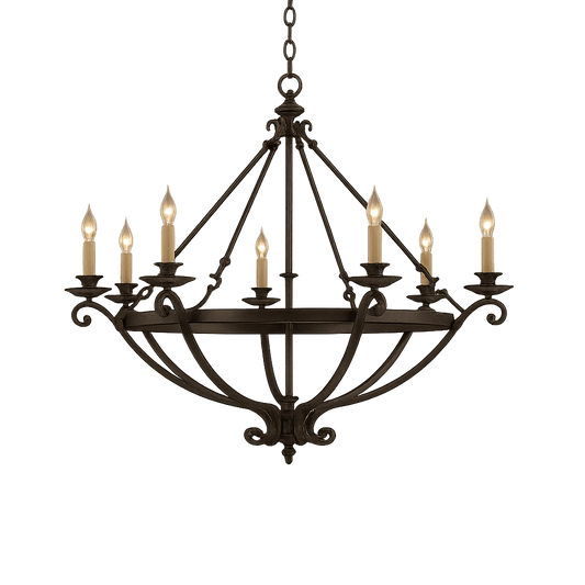 Wrought Iron Chandelier - Well Traveled Home™ - Well Traveled Home™ - 
